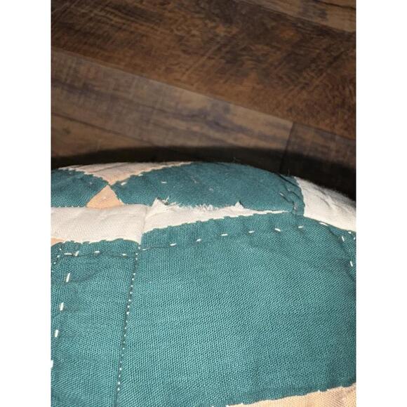 Handmade Hand Sewn Multi-Colored Quilted Patchwork Stuffed 24” Teddy Bear Vtg - Picture 12 of 12